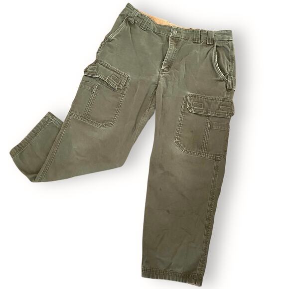 Duluth Trading Fire Hose Pants Fit 37 X 29 Cargo Pockets Thick Canvas Relaxed - Picture 1 of 6